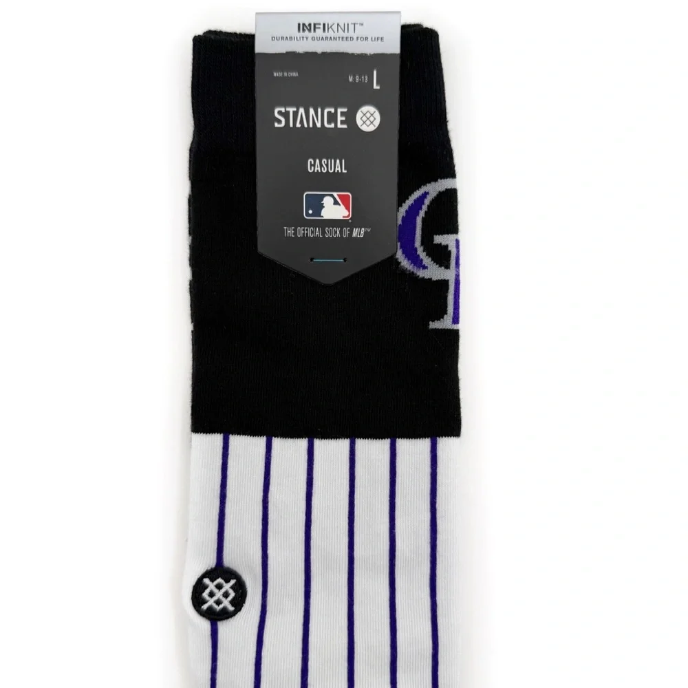 Stance Colorado Rockies Crew Socks Mens Large MLB Baseball Fan Gear Gift